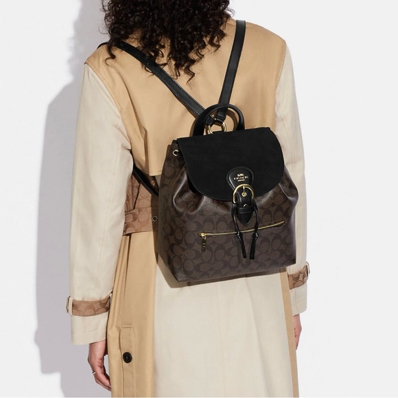 Coach Kelo Backpack | Black Pebbled Leather | Authentic - Picture 7 of 7